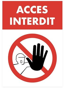 Panneau PVC ACCÈS INTERDIT format A5