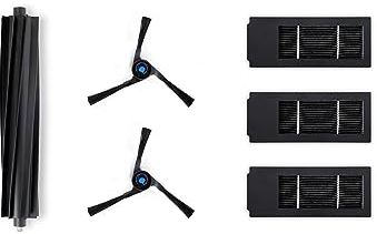 ECOVACS Kit di manutenzione, pezzi di ricambio, per DEEBOT X2 OMNI / X2 COMBO con 1 Spazzola principale in gomma, 2 Spazzole laterali nere, 3 Filtri antibatterici, accessorio originale