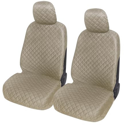 Auto Accessori Lupex A22 Coprisedili auto universali, anteriori e posteriori (Coppia Anteriore, Beige)
