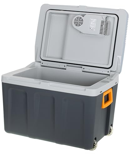 ADLER Tragbare Kühlbox 12v 230v - Autokühlschrank und Warmhaltebox 40L mit Rollen - Kühlboxen Ideal für Reisen und Camping und Freizeit
