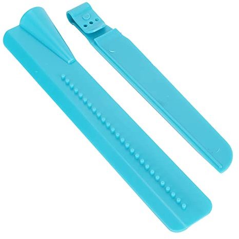 Akozon Herramienta para Alisar Fondant Crema de Altura Ajustable para Pasteles - Espátula Niveladora de Superficie de Pastel Pequeña Azul