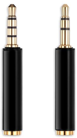 3.5mm TRS Male to 3.5mm Female TRRS Microphone Adapter for Camera/Camcorders, TRRS to TRS Adapter Microphone Audio Adapters Compatible with Similar Cameras/Camcorders/Recorders with TRS Mic Jack