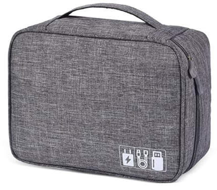 Megcdtr Electronic Organizer, Travel Cable Organiser Bag(Grey)