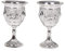 FONDOTIN Copa de Vino de Aleación de Zinc con Diseño Incrustado Vaso de Blanco de Cáliz para Fiesta Casa para Bebidas Frías y Calientes Plata