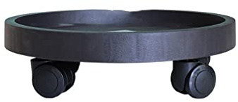 Växtbricka för att få plats, Växtfat for utomhus Plant Caddy Blomkruka Fack Hjul Växtvagn Inomhus Blomkruka Botten Rund växtvagn Blomkruka Vattenbricka Planteringsfat(Black,25cm)