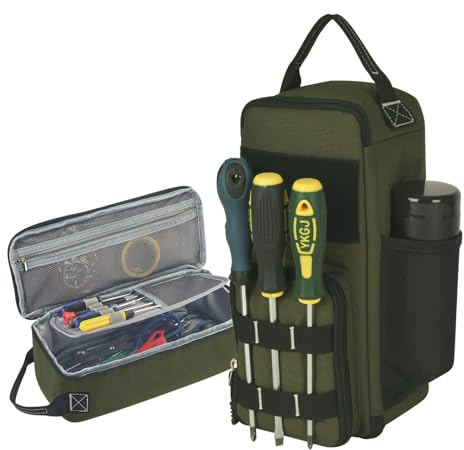 Borsa portautensili tattica, piccola borsa per attrezzi, set organiser impermeabile, antistrappo, per artigiani, elettricisti, meccanici e lavori di riparazione per bicicletta, moto, fai da te
