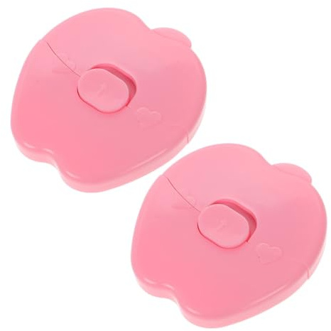 HIAKDOFT 2 pezzi Pettine Capelli Forma di Mela Mini Rifinitore Manuale per Bimbi con Tosatrice e Pettine per Frange e Doppie Punte Strumento Portatile per Styling Preciso e Uso Domestico