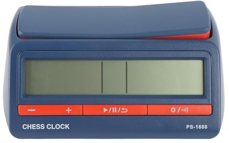 SIXRUN Schach-Timeruhr mit Großem Bildschirm und Pausen- und Verzögerungsfunktionen – für Intensive Schachwettbewerbe – AA-Batterien X 2