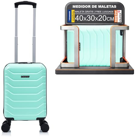 RAYKONG Maleta de Cabina ABS 40x30x20(24L)|Capacidad Maxima| Equipaje de Mano con Ruedas Desmontables para Ryanair | Vueling | EasyJet - Menta