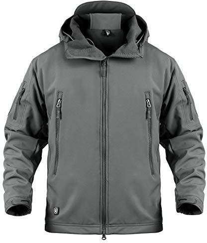 ReFire Gear Men's Army Special Ops Military Tactical Jacket Softshell Fleece Hooded Outdoor Coat