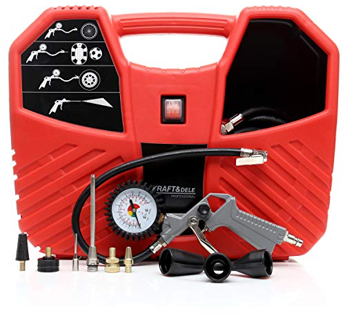 Alles für Profi Druckluftkompressor Tragbarer Kolbenkompressor 180 l/min 230V 8 bar Ölfrei (KD429)