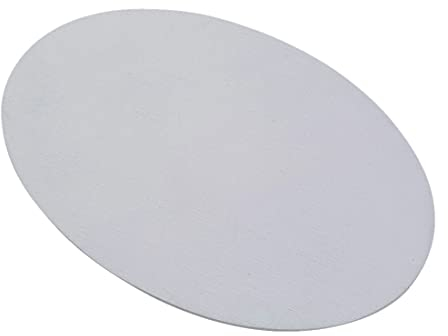 NKlaus plate oval aluminium white 20,5x14cm coaster saucer candle holder tray brushed - Design 10393