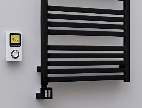 anapont elektrischer Premium Badheizkörper schwarz, 1185h x 600b