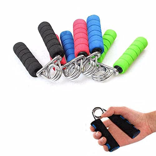SDMAX Hand Grip Strengthener with Foam Handle, Hand Gripper for Men & Women, Gym Workout Hand Exercise Equipment, Forearm & Finger Exercise, Stainless Steel & Wood Material, Random Color