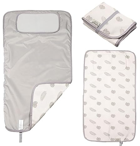 Hamur Home Cambiador Bebé Pañales Portátil Impermeable 40 X 70 Cm Reutilizable Lavable A Máquina para Niños y Niñas (Leaves)