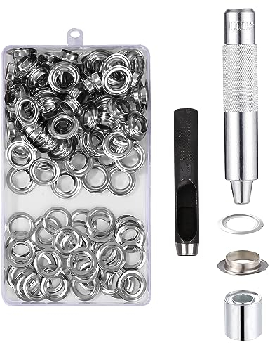 ösenzange,ösen Set,ösen,12mm Innendurchmesser, 100 Sätze von Düsen, Verwendet für Wasserdichte Planen, Markisen, Schuhe,Vorhänge