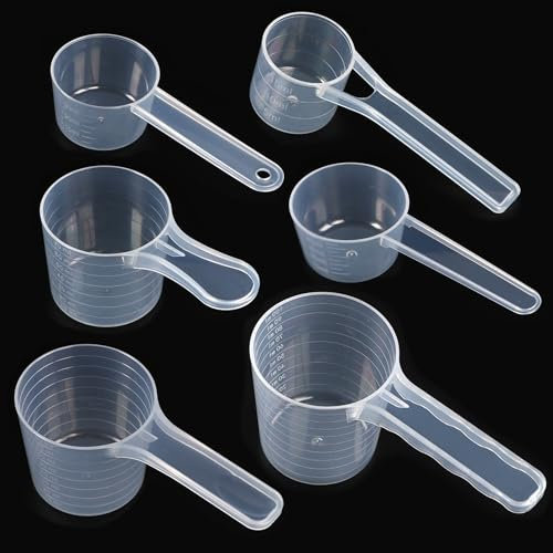 Messlöffel Gramm 50g 40g 35g 25g 15g 7.5g Plastik Messlöffel mit Skala Measuring Spoons Messbecher Löffel für Backen Kochen 6 St k