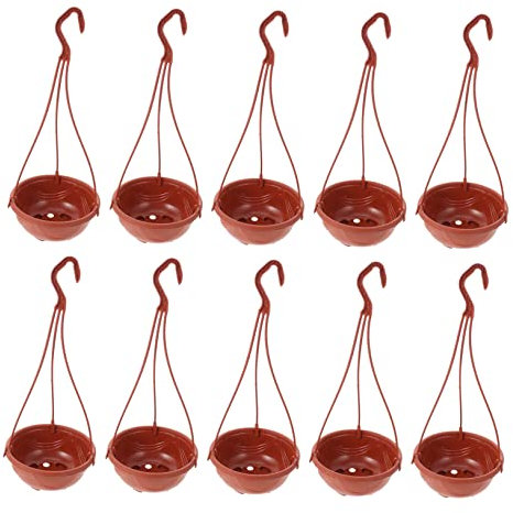 TOYANDONA 10pièces Pot De Fleurs à Suspendre pour Chlorophytum Comosum Et Scindapsus Aureus avec Chaîne De Suspension pour Bureau Balcon Salon