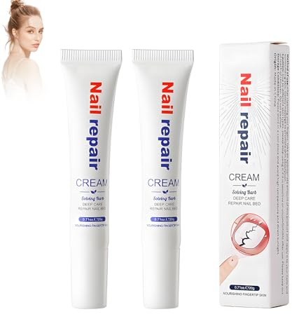 Crema per La Cura Delle Unghie, Siero per Crescita Unghie, Crema Nutriente per Hand, Protezione Della Superficie Delle Liscia, Per hand Morbide Che Si Sfaldano, 20g*2PCS
