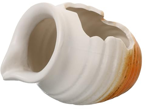 INOOMP Fontana da Giardino in Ceramica Bianca Decorazione Vaso per Acqua Ricircolante, Ornamento Paesaggistico Unico per Interno e Natale