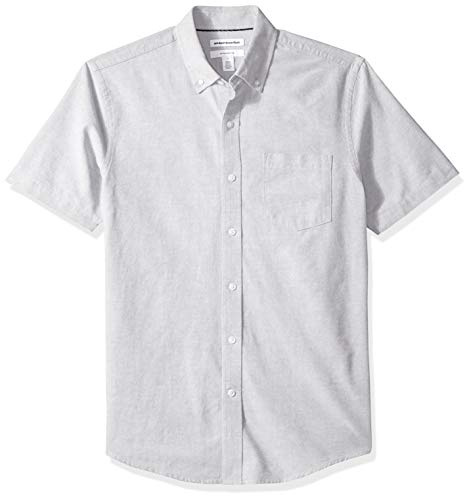 Amazon Essentials Camicia Oxford a Maniche Corte in 100% Cotone Vestibilità Regolare Uomo