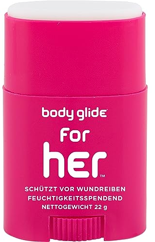 Body Glide „for her“ Anti-Wundreib-Stick - Wirksamer Schutz vor Wundreibung & Blasen. Langanhaltend, wasserfest & sauber in der Anwendung. Auch für empfindliche Hautstellen (22g)