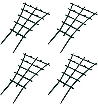 Rankhilfe für Kletterpflanzen, Rankgitter, PP-Pflanzenstielstütze, Stützrahmen für wachsende Pflanzen, Gartenpflanzen-/Blumenständer für Rattanpflanzen, Clematis, Prunkwinde - 6 Stück