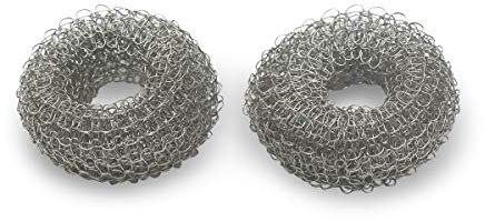 Tredoni 2 Reusable Limescale Remover Ring 0.8x1.6 - Boiler/Kettle Furring Descaler Stainless Steel Mesh 2x4cm (2)