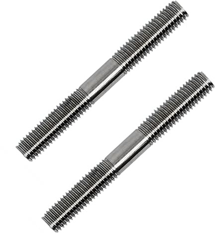M8 x 70mm 304 Stainless Steel Double End Threaded Stud Screw Bolt Two-End Screw(5 Pcs)