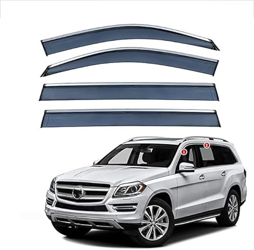 Juego de 4 Deflectores de Viento, Protector de Nieve para Lluvia Y Sol de Baja Acumulación de Calor para Reemplazo de Automóviles para Mercedes Benz GL Class X166 2013-2015