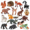 RANJIMA Safari Giocattoli Animali,Figurine di Ppiccoli Animali per Bambini, 16 PCS Figure di Animali della Foresta in Miniatura del Bosco Figurine Topper per Torta del Bosco per Pasquali Bomboniere