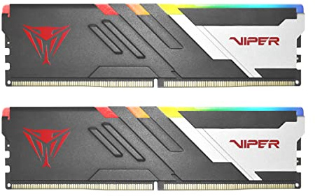 Patriot Viper Venom RGB DDR5 RAM 64GB (2X32GB) 6000MT/s CL30 UDIMM Desktop Gaming Memory Kit - PVVR564G600C30K
