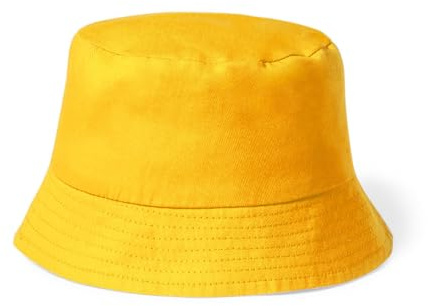 BLUECHOLON Gorro Pescador Infantil 100% algodón. Gorro Pescador Niño Niña. Sombrero Pescador Tipo Bob. Gorro Bucket. Talla única 54 (Algodón, Amarillo)