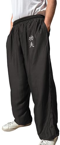 TAO MARTIAL Kung Fu byxor vingar chun Tai chi stil med fickor, lös byxa Rayon V3