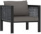 CINDERFUL Sofa-Element mit Kissen Poly Rattan Anthrazit,Elegantes PolyrattanModulsofa in Anthrazit für Garten und Terrasse Gartensitzmöbel