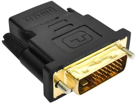 DVI till adapter, högupplöst multimedia gränssnittsadapter, dubbelriktad omvandlare, Plug and Play guldpläterad konvertering, stabil signalöverföring