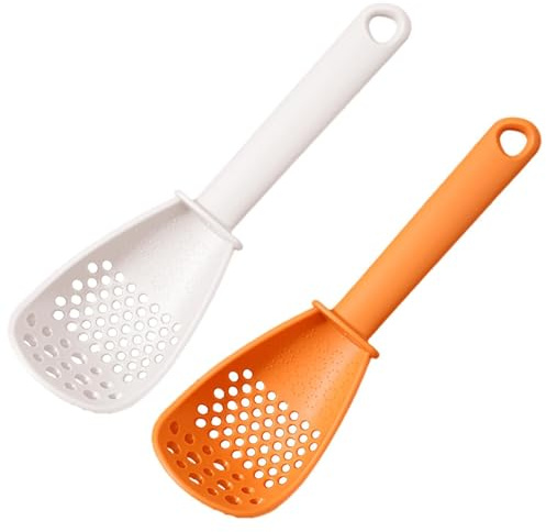 Cucchiaio da cucina, cucchiaio separatore per uova, resistente al calore, design a cucchiaio scanalato, utensile da cucina multifunzione per zuppa, friggere, colare uova, spaghetti