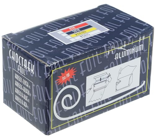 Feuille D'aluminium Épaisse pour Coiffure, 1 Rouleau Argenté | Feuille en Tin Foil, Usage Salon Cuisine, Modèle Jetable, Format Facile à Ranger