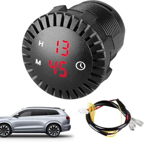 Mini Båtklocka Vattentät LED Display 12 Volt 24 Volt