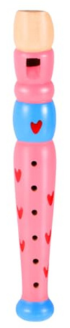 Toyandona flauto giocattolo in legno 6 fori leggero registratore in legno strumento musicale educativo tradizionale flauto regali per autismo o bambino prescolare