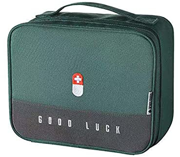 TUAKIMCE Medikamententasche - Große Kapazität für Wasserfeste Medizin Aufbewahrung - Tragbar für Home Office und Reisen (Grün)