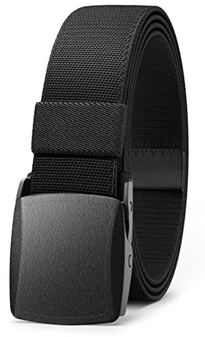 CHAOREN Elastischer Gürtel Herren, Stretchgürtel mit Kunststoffschnalle, Vom Flughafen Zugelassene Gurte Metallfrei 38mm