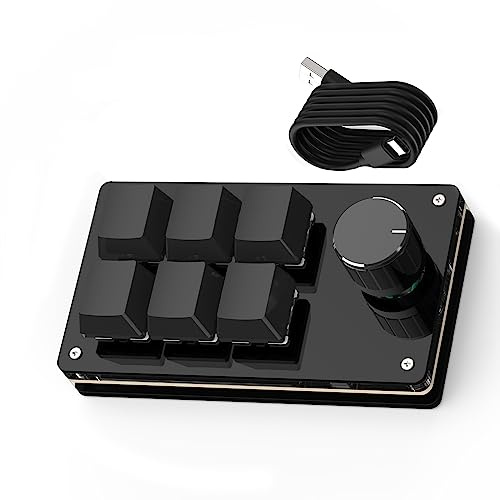 SIKAI CASE Programmable Macro Keyboard,6 Key Macro Mechanical Gaming Macro Keypad,Custom Knob KeyPad, Hot swappable Switch Gaming Keyboard,Wired programmable keypad with Drawing Programming Video