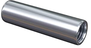 10 Stück Gewindemuffen Rund – rostfrei – Verbindungsmuttern, Langmuttern, Gewindehülsen, Distanzmuffen, Abstandshalter, Gewindehülse (M6x20)