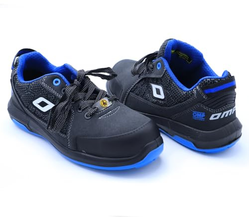 OMP Meccanica Scarpe di Sicurezza S1P PRO Sport Numero 45 Grigio/Blu - Scarpe da Lavoro Antinfortunistiche ISO 20345