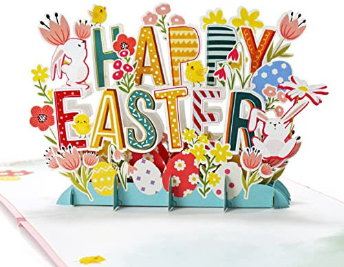 CUTPOPUP Biglietto Pasqua, Biglietti Pasqua, Biglietti Auguri Pasquali Biglietto 3D, Biglietto d'auguri Pasquale, Biglietto Coniglietto Pasquale (Happy Easter) US8-16IT