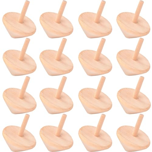 Kreisel,XinYuor 24 Stück Kreisel aus Holz,Holzkreisel zum Bemalen,Holzkreisel,Gyroskop aus Holz,Bastelset Kinder Holzkreisel Spielzeugkreisel Mitgebsel Kindergeburtstag Partybeutelfüller (C)