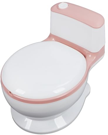 Töpfchen-Trainingssitz, Verstellbare, Leichte Kindertoilette, Einfache Reinigung, Abnehmbares Töpfchen für Unterwegs (PINK)