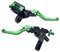 Levier d'embrayage Universel 7/8 22mm Maître-Cylindre Pompe de Frein Réglable Compatible avec Yama-ha Polaris Suzuki Kawa-saki Honda Moto (vert)