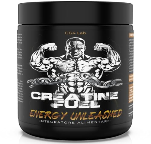 Pre Workout con Creatina | Citrullina | Beta Alanina | Caffeina 300g - Integratore Palestra con Glutammina- Energia Senza Precedenti con le Proteine in Polvere GG4Lab®